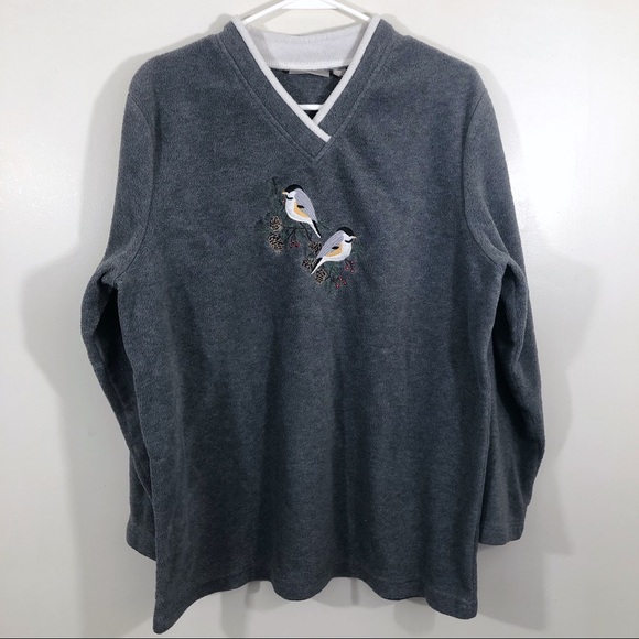 croft & barrow Sweaters - Croft & Barrow | Gray Fleece Pullover Size XL